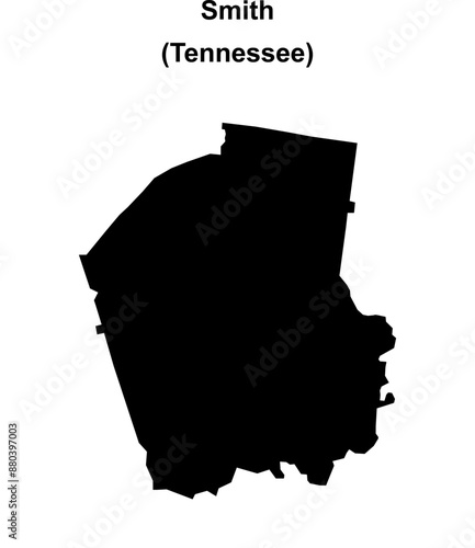 Smith County (Tennessee) blank outline map