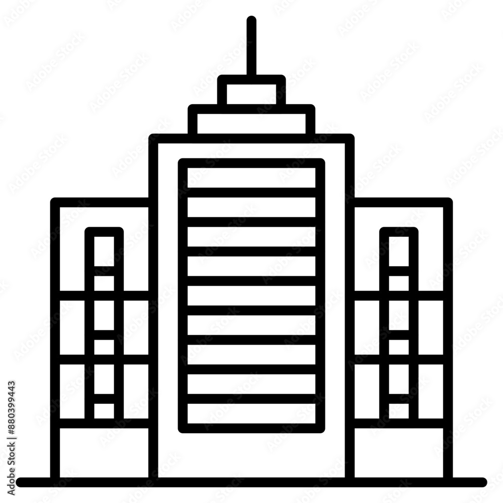 Vector Icon Business, company, office, building, city Vector Icon Business, company, office, building, city