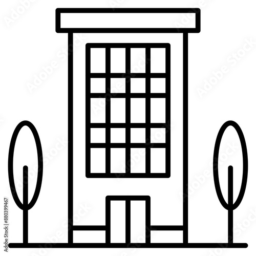 Vector Icon living, residential, urban, office, building