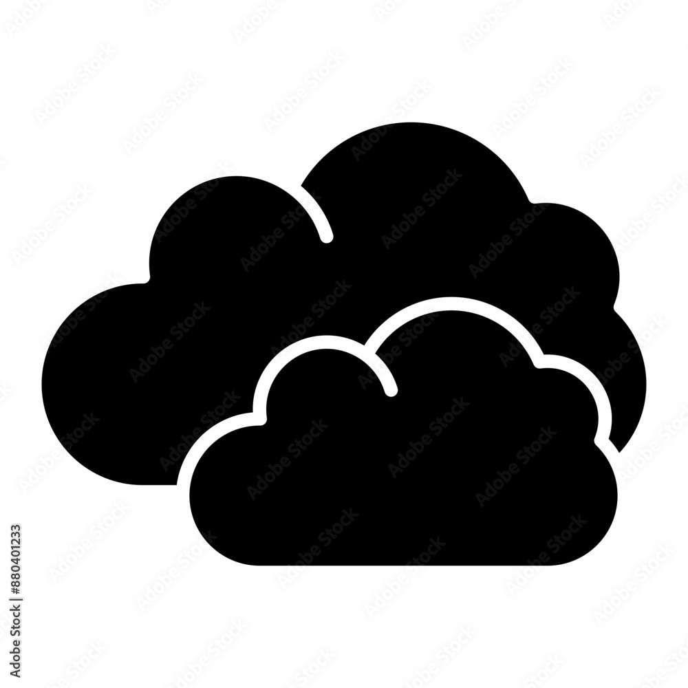 Vector Icon clouds, cloudy weather, rain, weather, overcast Vector Icon clouds, cloudy weather, rain, weather, overcast