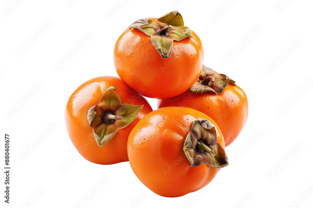 Ripe persimmons isolated on transparent background Ripe persimmons isolated on transparent background