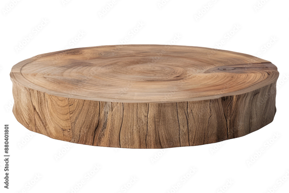 Round wooden podium isolated on transparent background Round wooden podium isolated on transparent background