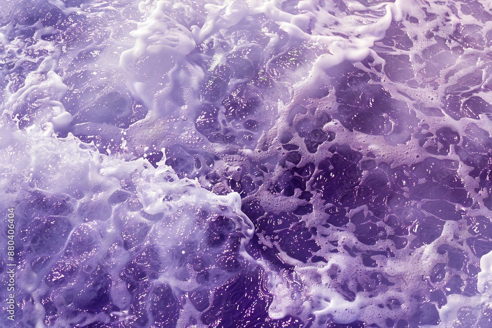 Fototapeta premium Purple sea foam background Generative Ai