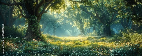 Mystical Forest Glade, 4K hyperrealistic photo