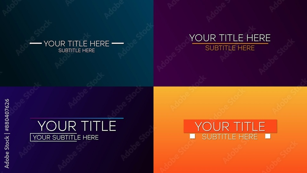 Unit Title Graphics Modern Universal Titles Intro Mega Pack Stock Template | Adobe Stock