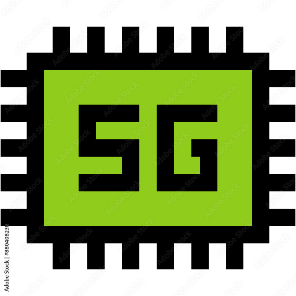 Vector Icon 5G chip, Technology, 5G, internet, wireless Vector Icon 5G chip, Technology, 5G, internet, wireless
