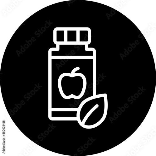 Supplements Vector Line White Circle Black