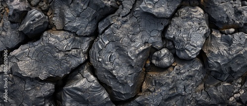 Panoramic close-up, high detail scan of lava rock texture, Generative AI