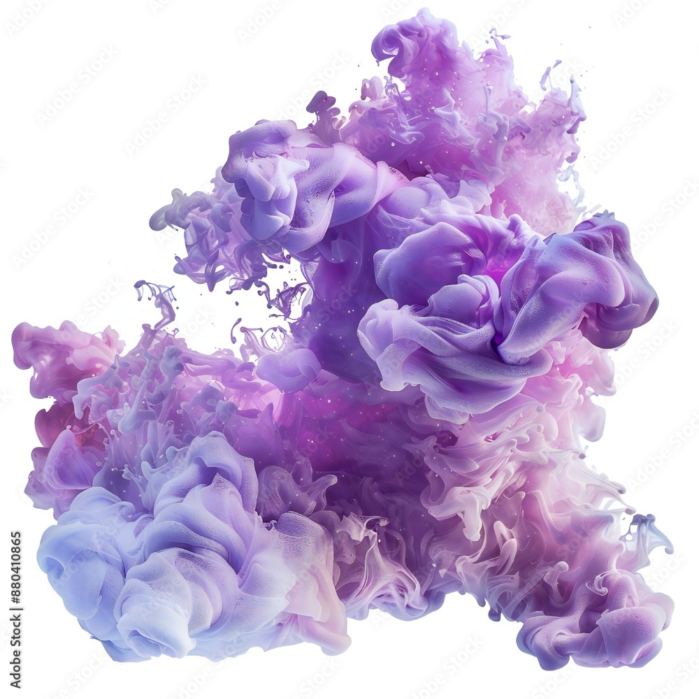 Purple sea foam isolated on white background Generative Ai Purple sea foam isolated on white background Generative Ai