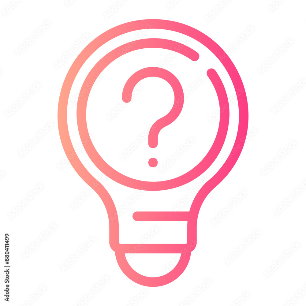 No idea gradient icon No idea gradient icon