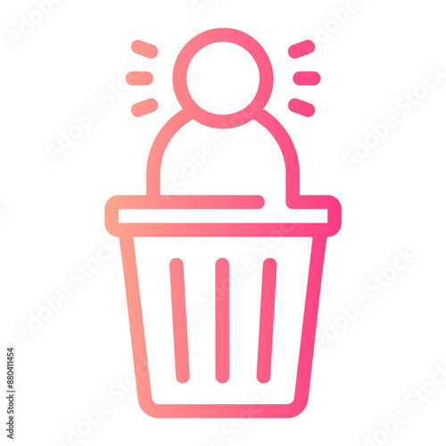 garbage gradient icon
