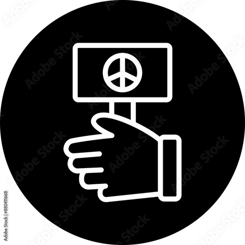 Freedom Vector Line White Circle Black