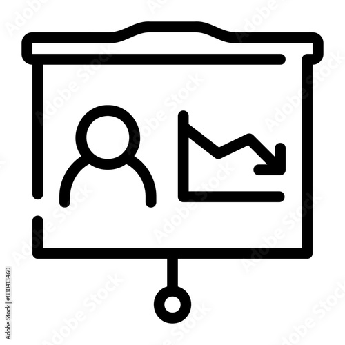 reduced productivity line icon