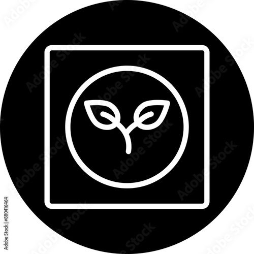 Vegetarian Vector Line White Circle Black