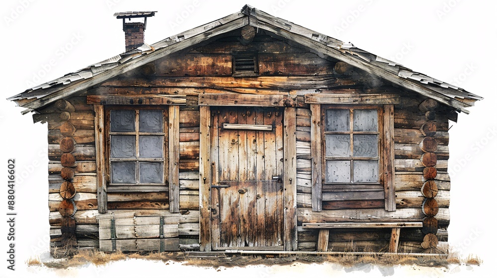 Old Wooden Cabin in the Woods. Old Wooden Cabin in the Woods.
