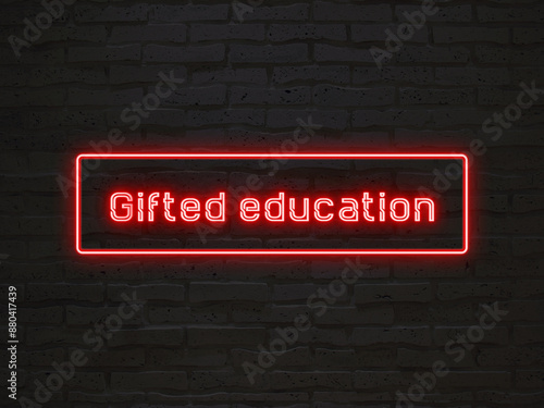 Gifted education のネオン文字