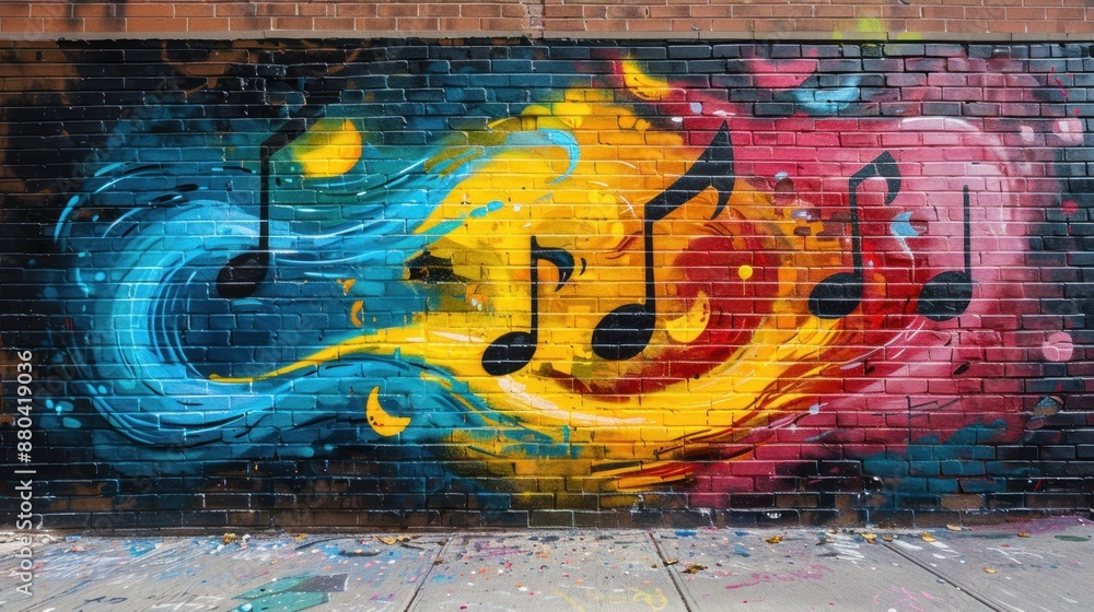 Fototapeta premium Colorful Music Mural