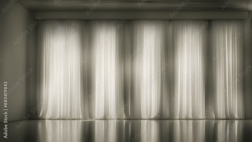 Obraz premium A window with white curtains