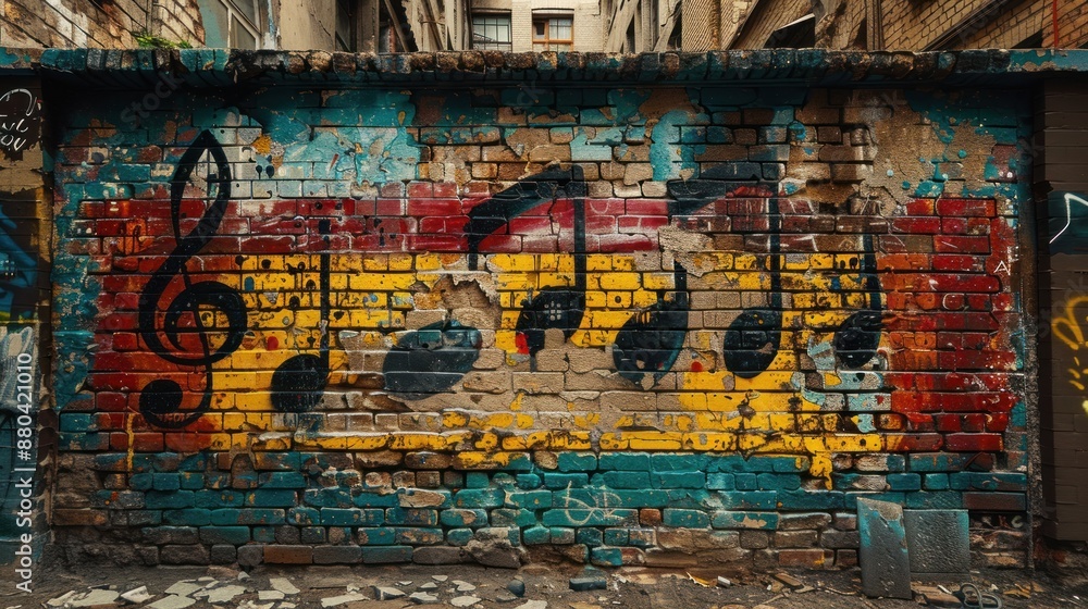 Obraz premium Musical Graffiti Wall