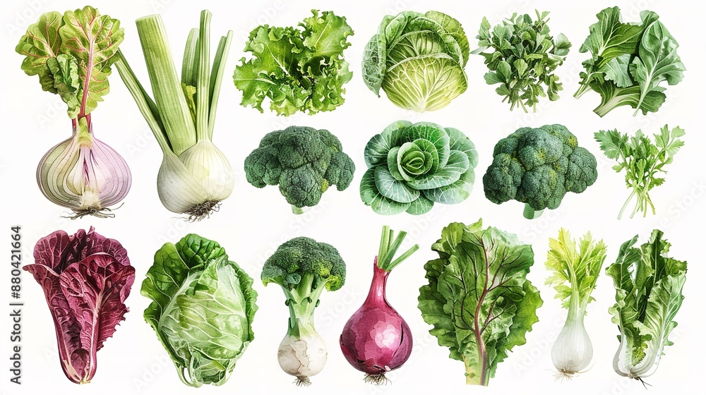 Diverse Varieties of Vegetables isolated on transparent Background Diverse Varieties of Vegetables isolated on transparent Background