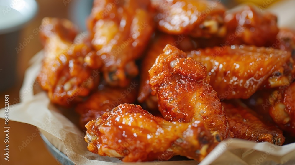 Delicious spicy chicken wings in a mouthwatering sauce Delicious spicy chicken wings in a mouthwatering sauce