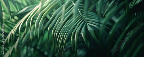 Smooth palm leaf with detailed lines, 4K hyperrealistic photo