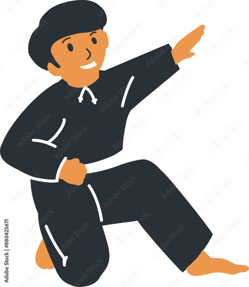 pencak silat sport illustration people pose martial arts from indonesia pencak silat sport illustration people pose martial arts from indonesia