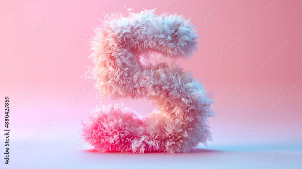 Pastel creative and fluffy number five on festive background, Happy birthday concept Pastel creative and fluffy number five on festive background, Happy birthday concept