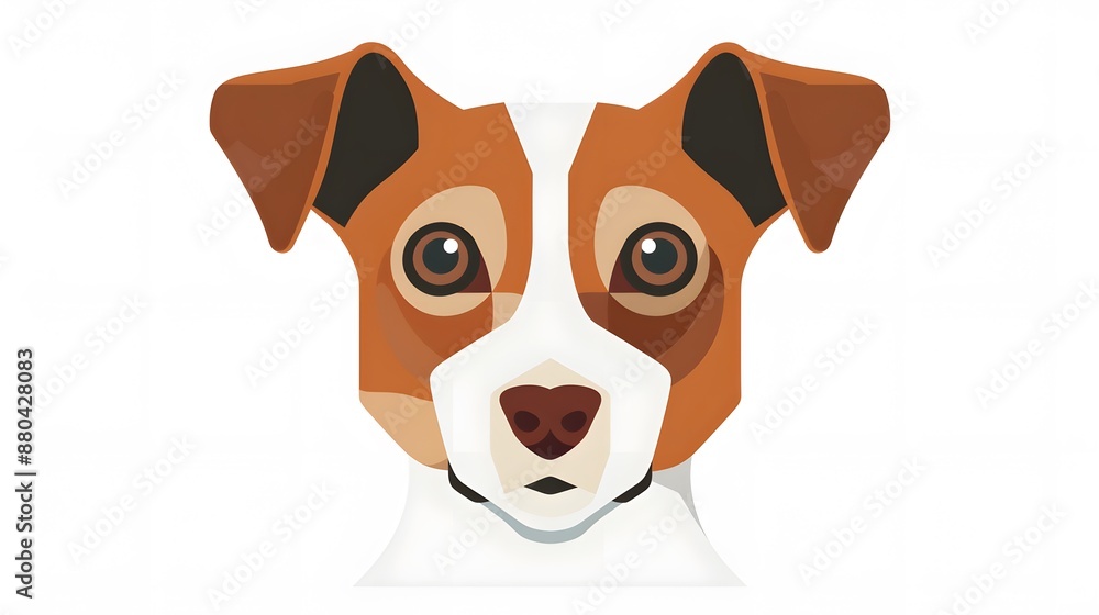 cute dog head cartoon on white background cute dog head cartoon on white background