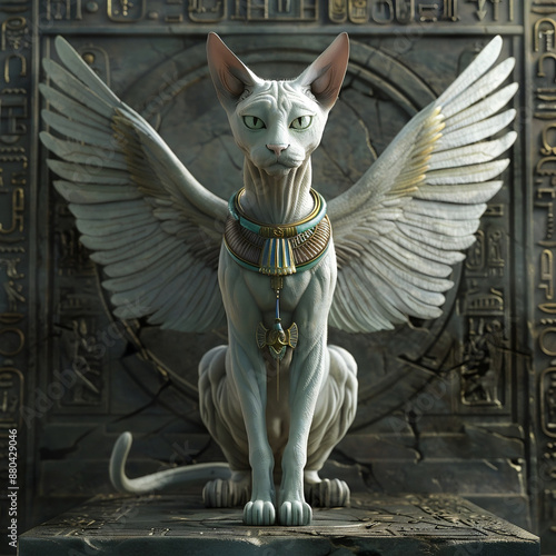egyptian sphynx cat with a mix of canine and feline qualities