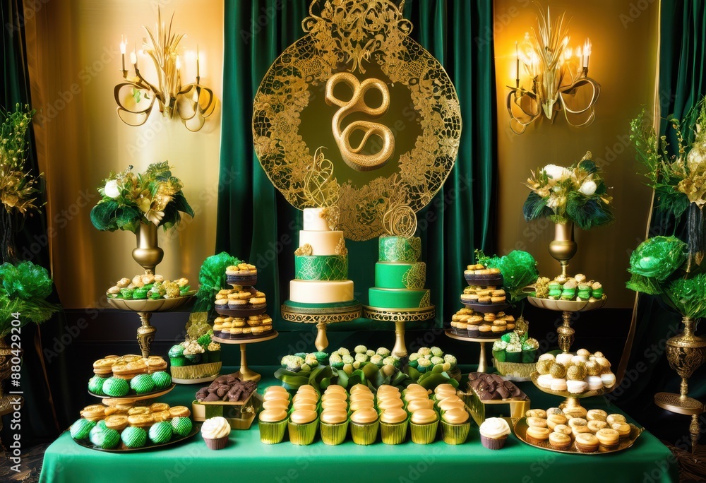 custom made wallpaper toronto digitalelegant year snake dessert table exquisite pastries decor, skin, cakes, treats, plate, display, decorations, setting, confectionery, lavish, upscale