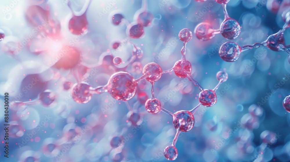 Molecular Interaction: Close-Up of Estrogen Molecules Binding to Receptors in Cells, Highlighting Hormone Regulation Molecular Interaction: Close-Up of Estrogen Molecules Binding to Receptors in Cells, Highlighting Hormone Regulation