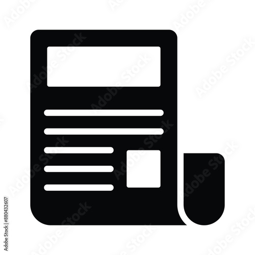 Trendy icon of newspaper in style, vector of press release concept