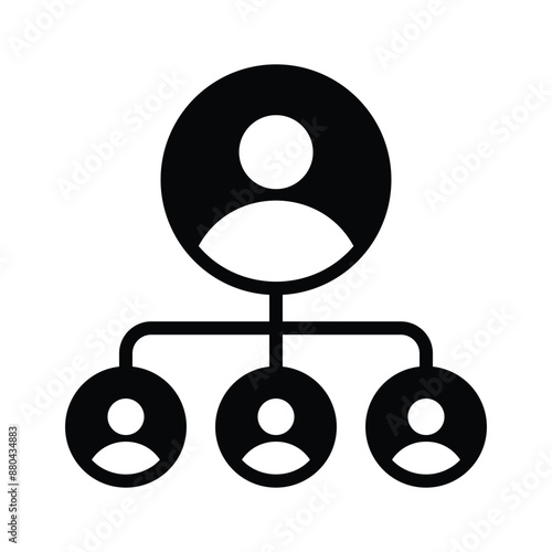 Have a look at this amazing icon of user network in modern style, customizable vector