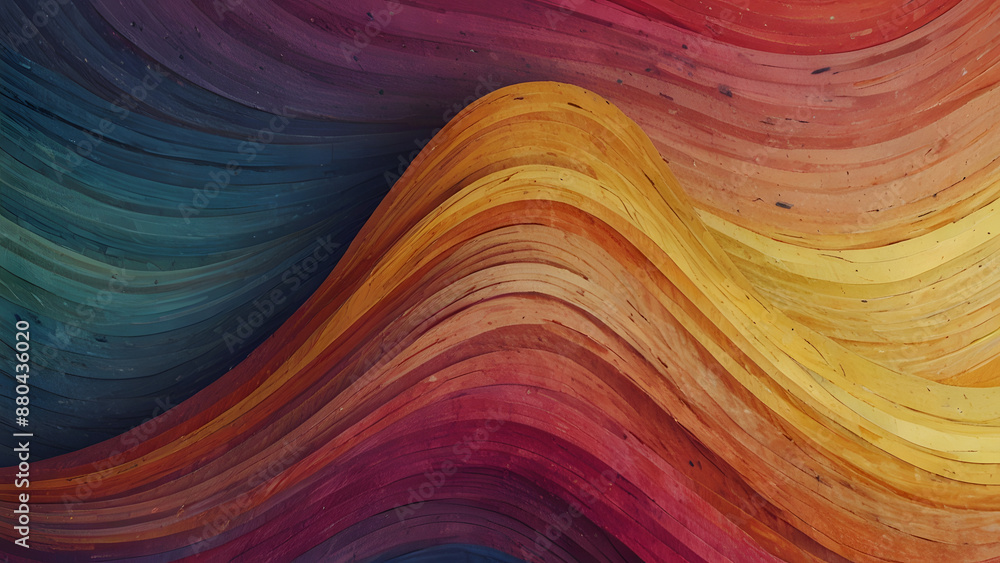 Striking Abstract Design with Vibrant Wavy Stripes Striking Abstract Design with Vibrant Wavy Stripes