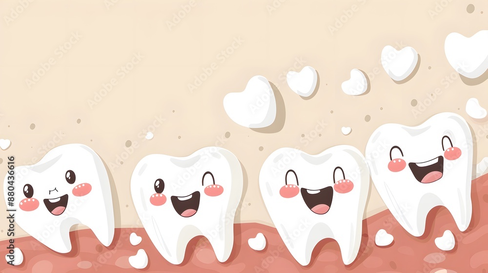 Obraz premium cute tooth cartoon