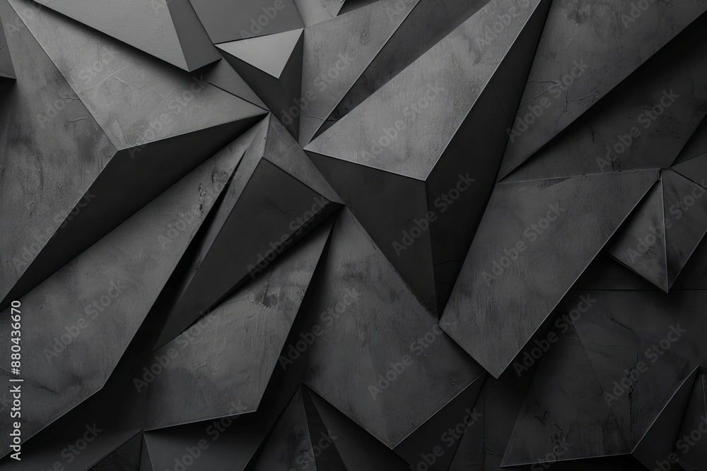The geometric shapes were made on gray paper with an abstract background. The geometric shapes were made on gray paper with an abstract background.