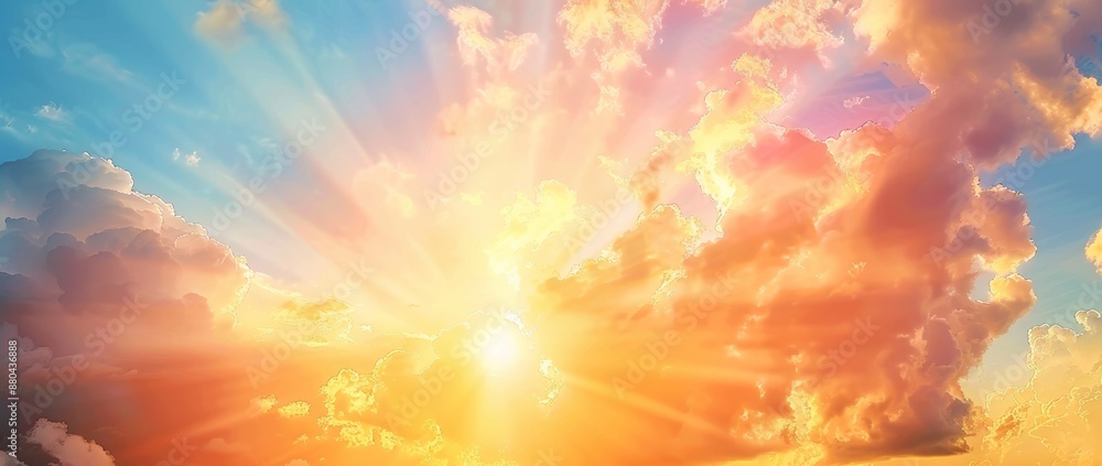 Obraz premium Sunset / sunrise concept with clouds: Celestial World