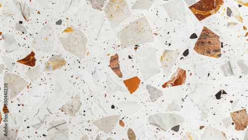 Colorful mosaic stones background, terrazzo marble texture. The texture of the stone light gray. Abstract two colored pink and blue liquid marble background with gold foil textured stripes.