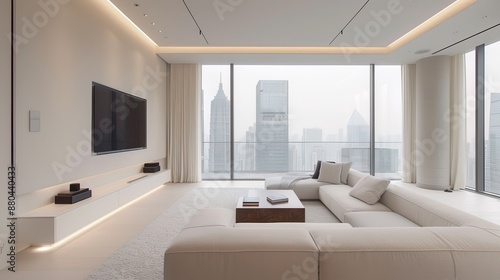 luxury living room in an apartment in a city
