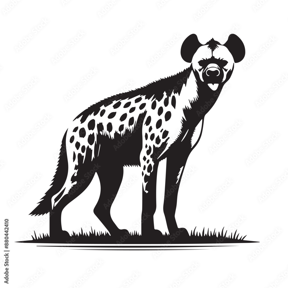 Fototapeta premium Hyene animal - silhouette of Hyene - Vector of Hyene 