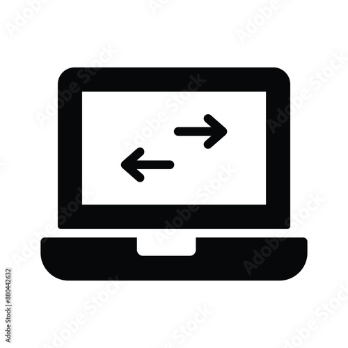 Trendy icon of data transfer in modern style