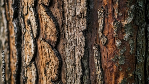 Obraz na płótnie Bark of a tree showing the rough texture w salonie
