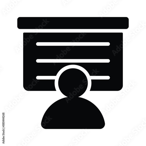 An icon of business graphical presentation, vector of statistical presentation