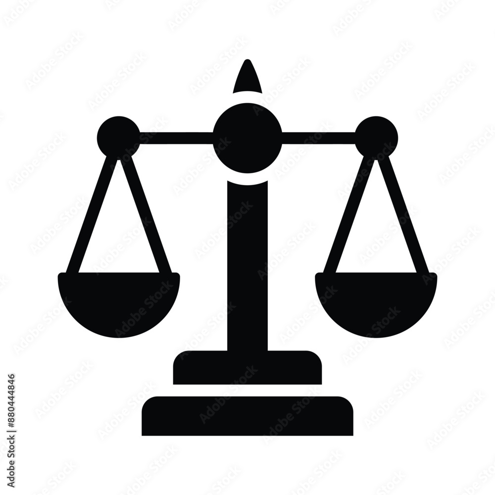 Trendy icon of balance scale in editable style, business law symbol Trendy icon of balance scale in editable style, business law symbol