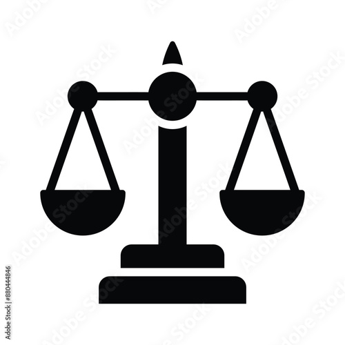 Trendy icon of balance scale in editable style, business law symbol