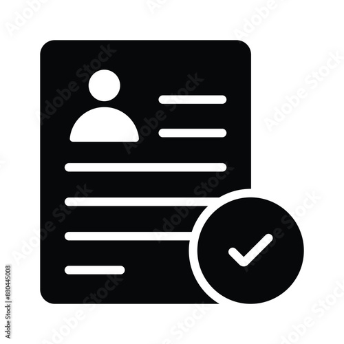 Grab this amazing icon of curriculum vitae in modern style