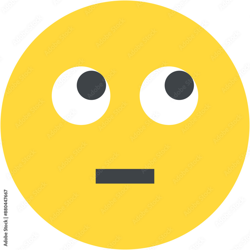 Vector Icon Distracted, emoji, emotion, smiley, feelings Vector Icon Distracted, emoji, emotion, smiley, feelings