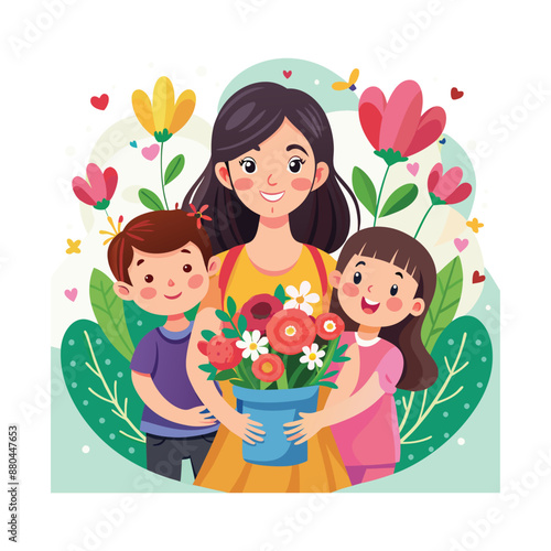 Creative Happy Mother's Day Logo Design