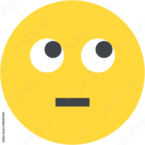 Vector Icon Distracted, emoji, emotion, smiley, feelings